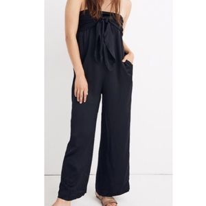 Madewell Strapless Tie-Front Jumpsuit